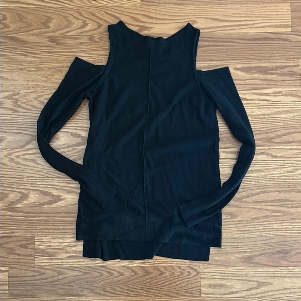 Trouve Black Cold Shoulder Sweater